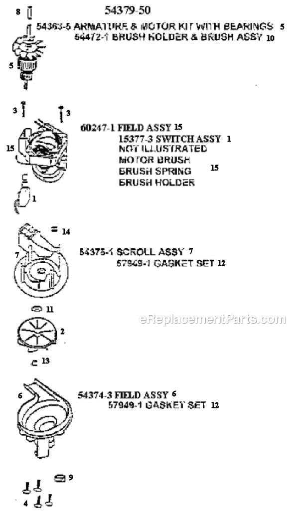 Page E Diagram and Parts List for 7890ATV  Eureka Upright Vacuum