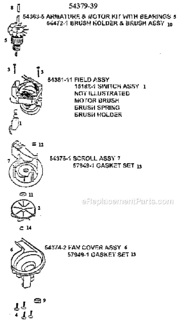 Page B Diagram and Parts List for 7890AT  Eureka Upright Vacuum
