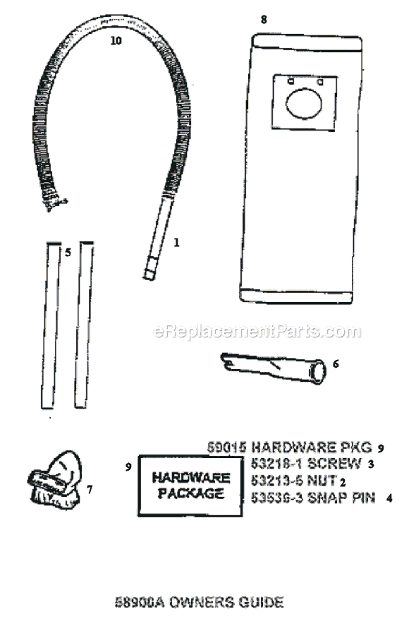 Page F Diagram and Parts List for 7890AT  Eureka Upright Vacuum