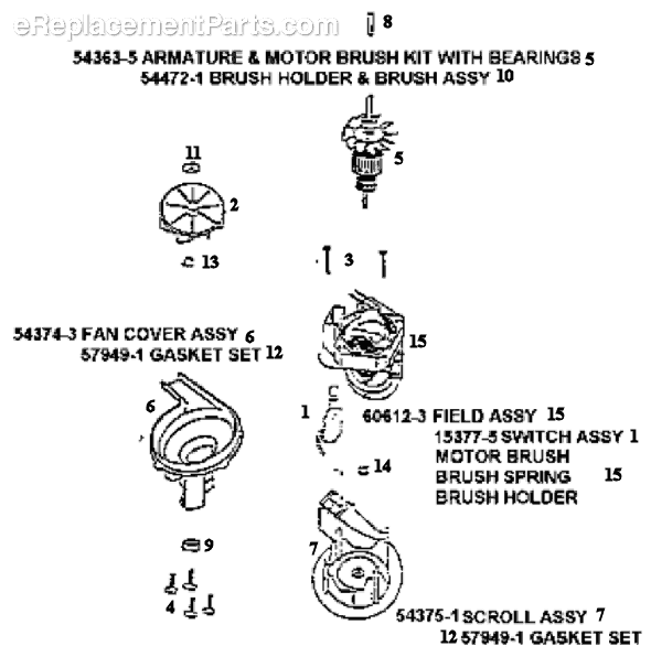 Page B Diagram and Parts List for 7890BTH  Eureka Upright Vacuum
