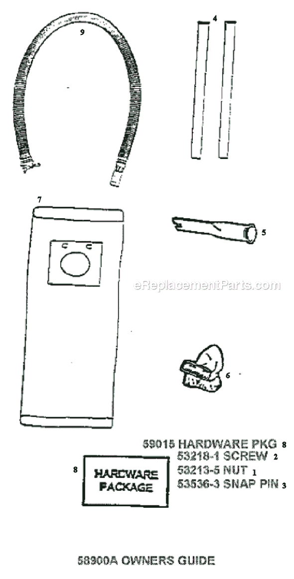 Page D Diagram and Parts List for 7890BTX  Eureka Upright Vacuum