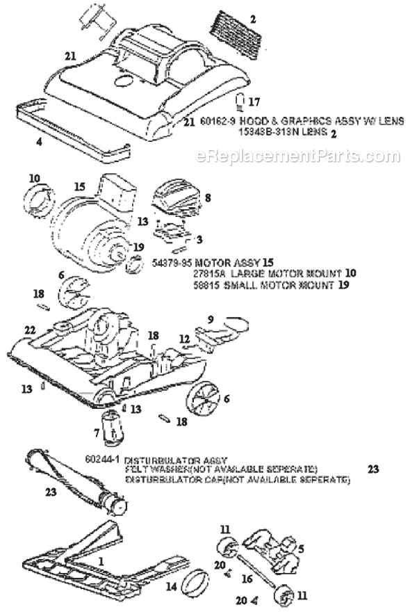 Page A Diagram and Parts List for 7890BT  Eureka Upright Vacuum