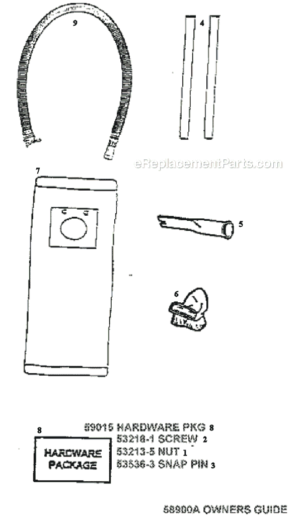 Page D Diagram and Parts List for 7890BT  Eureka Upright Vacuum
