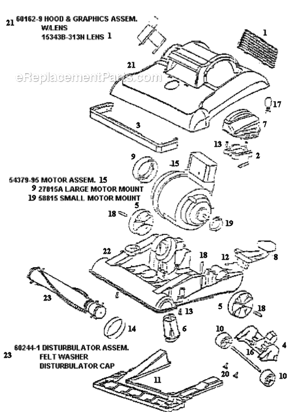 Page A Diagram and Parts List for 7890DT  Eureka Upright Vacuum