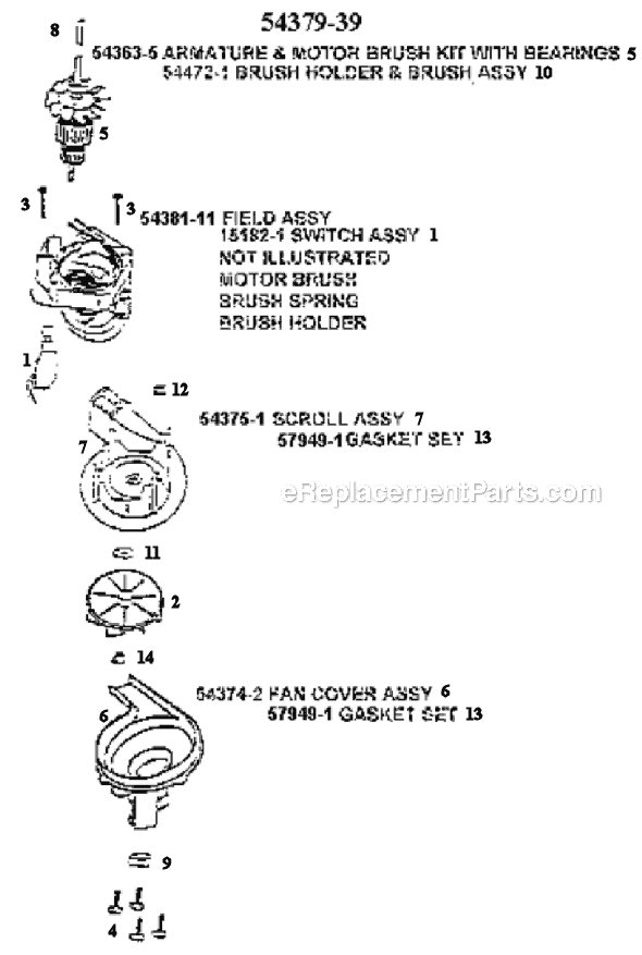 Page B Diagram and Parts List for 7891AT  Eureka Upright Vacuum