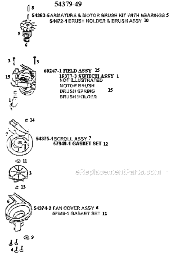 Page D Diagram and Parts List for 7891AT  Eureka Upright Vacuum