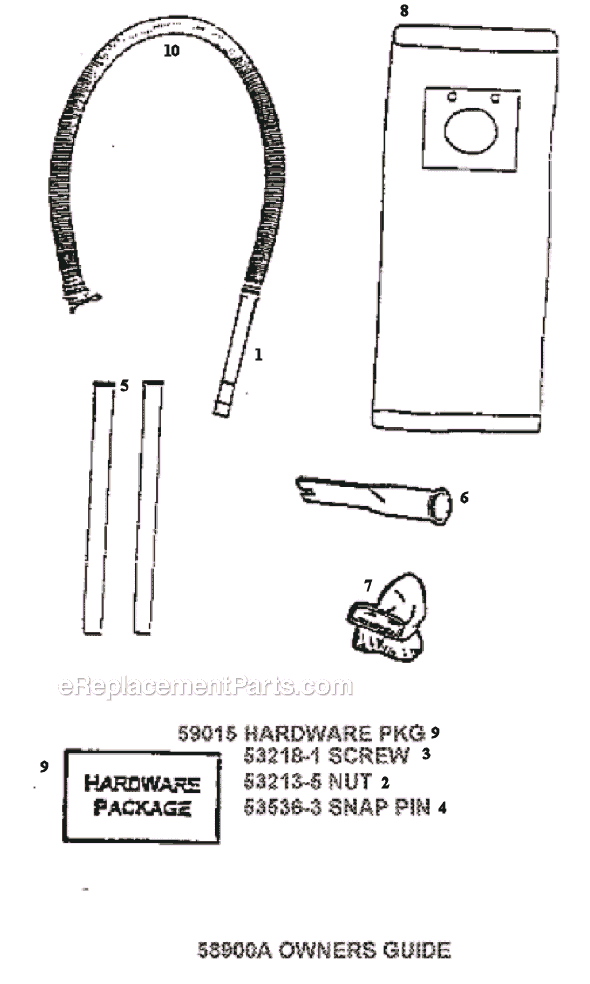 Page F Diagram and Parts List for 7891AT  Eureka Upright Vacuum