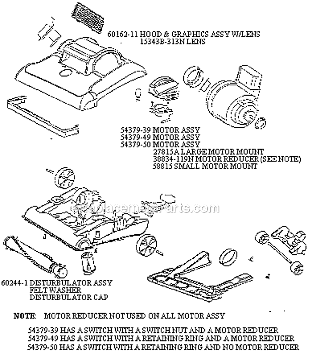 Page B Diagram and Parts List for 7892AT  Eureka Upright Vacuum