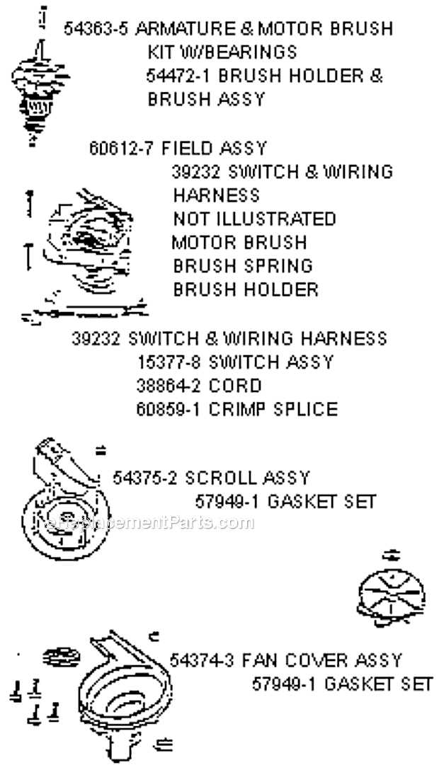 Page C Diagram and Parts List for 7893AT  Eureka Upright Vacuum