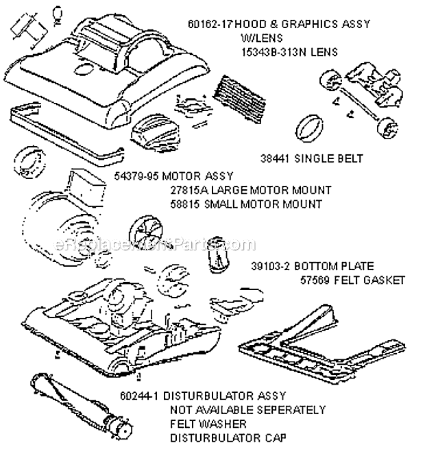 Page B Diagram and Parts List for 7896ATS  Eureka Upright Vacuum