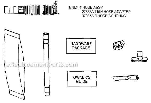Page A Diagram and Parts List for 7976ATS  Eureka Upright Vacuum