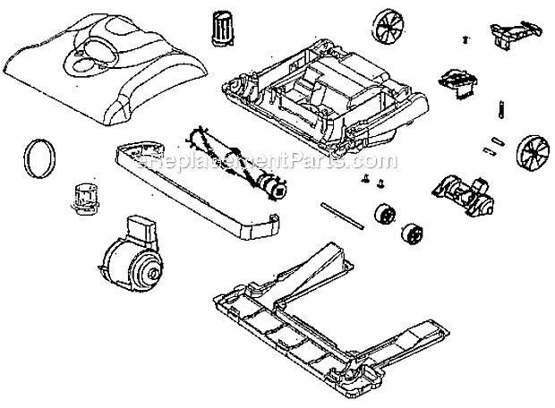 Page B Diagram and Parts List for 7976ATS  Eureka Upright Vacuum