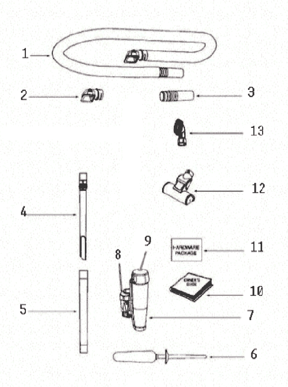 Page A Diagram and Parts List for 8806AVZ-1  Eureka Upright Vacuum