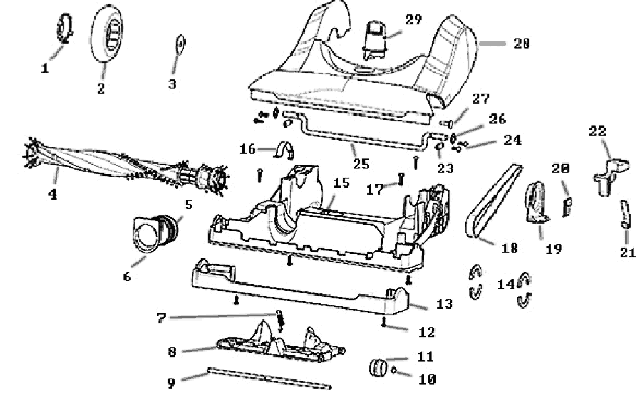 Page C Diagram and Parts List for 8806AVZ-1  Eureka Upright Vacuum
