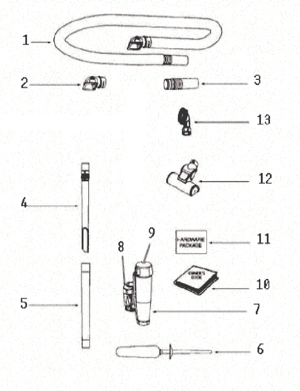 Page A Diagram and Parts List for 8807AVZ  Eureka Upright Vacuum