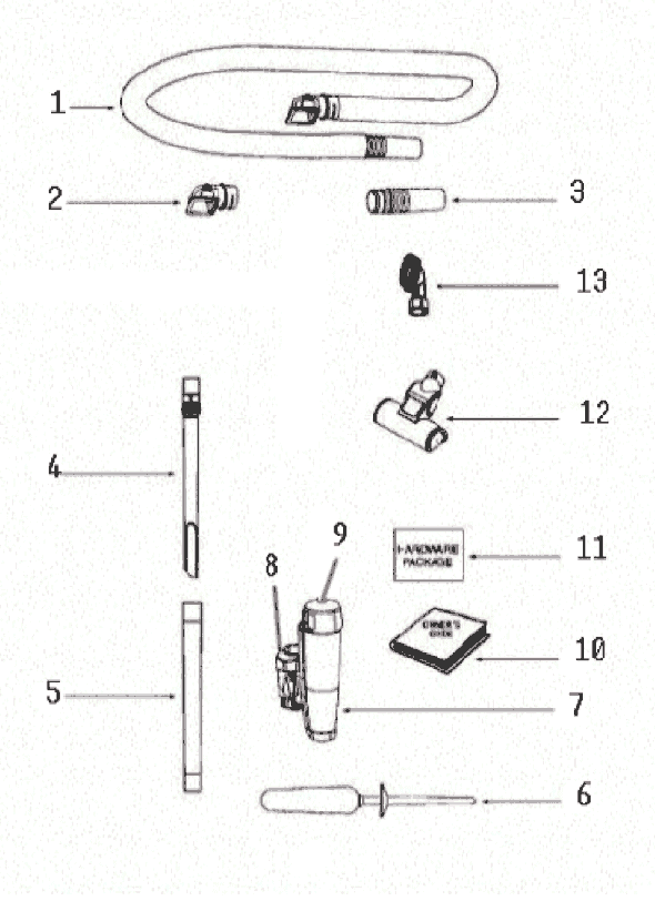 Page A Diagram and Parts List for 8851AVZ-1  Eureka Upright Vacuum