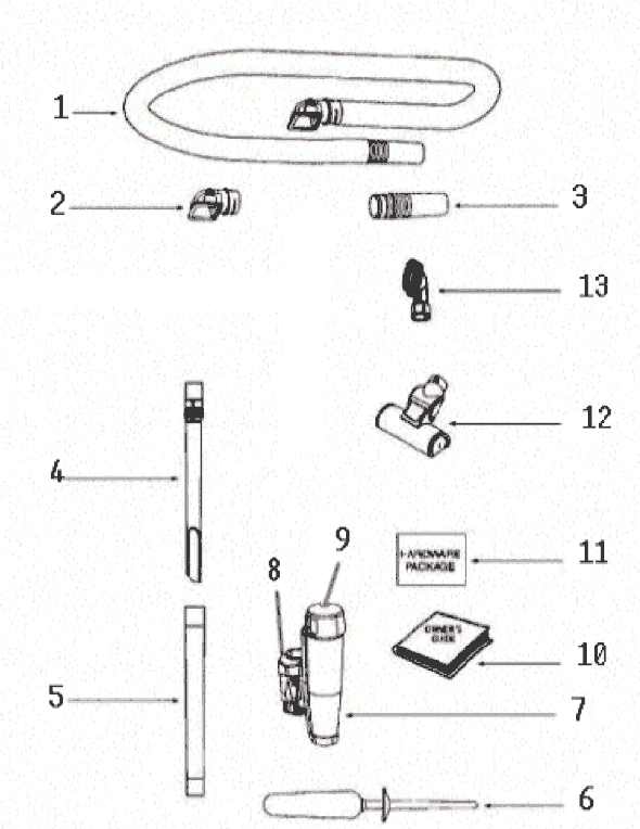 Page A Diagram and Parts List for 8852AVZ-1  Eureka Upright Vacuum