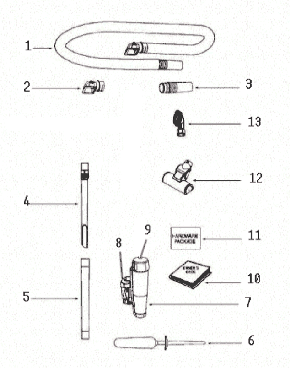 Page A Diagram and Parts List for 8852BVZ-1  Eureka Upright Vacuum