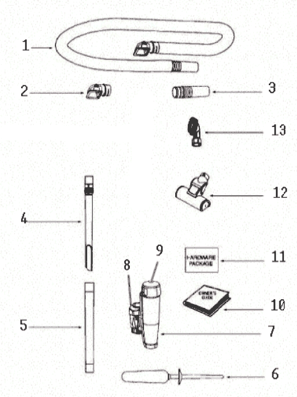 Page A Diagram and Parts List for 8852DVZ-1  Eureka Upright Vacuum