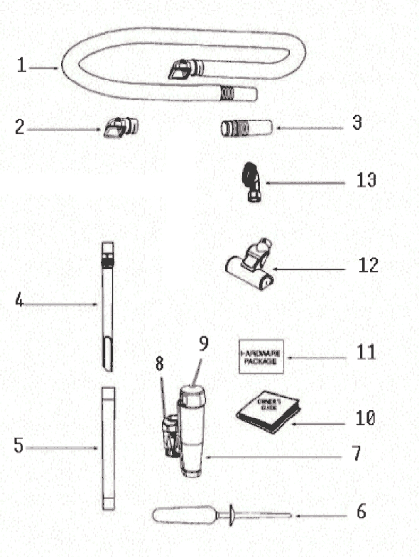 Page A Diagram and Parts List for 8853AVZ-1  Eureka Upright Vacuum