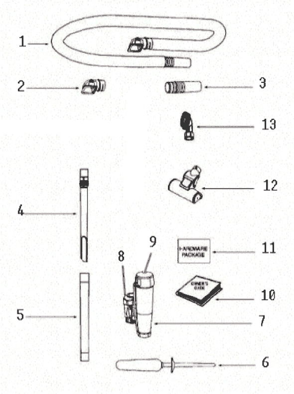 Page A Diagram and Parts List for 8853AVZ  Eureka Upright Vacuum