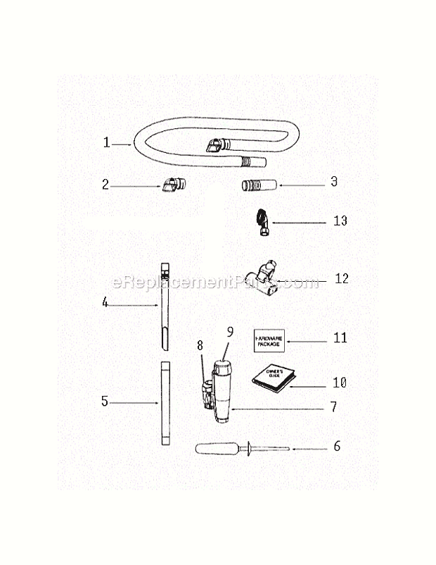 Page A Diagram and Parts List for 8863AVZ  Eureka Upright Vacuum