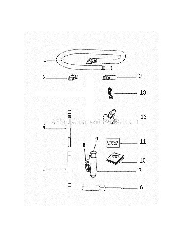 Page A Diagram and Parts List for 8873AZ  Eureka Upright Vacuum