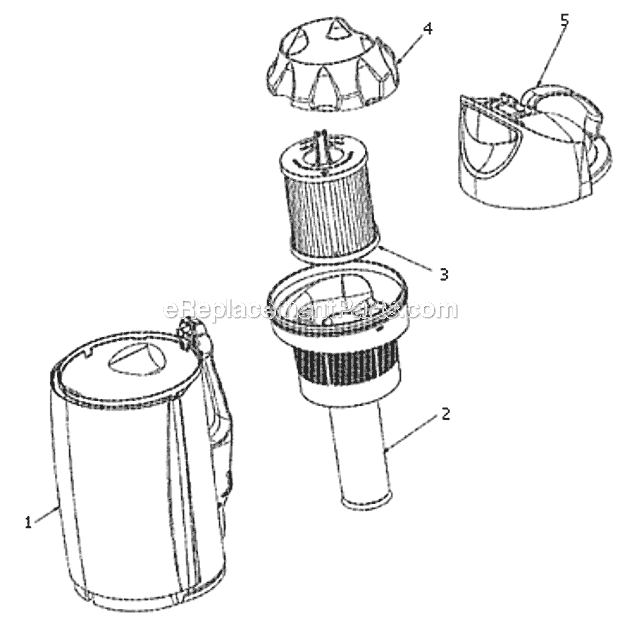 Page B Diagram and Parts List for 8873AZ  Eureka Upright Vacuum
