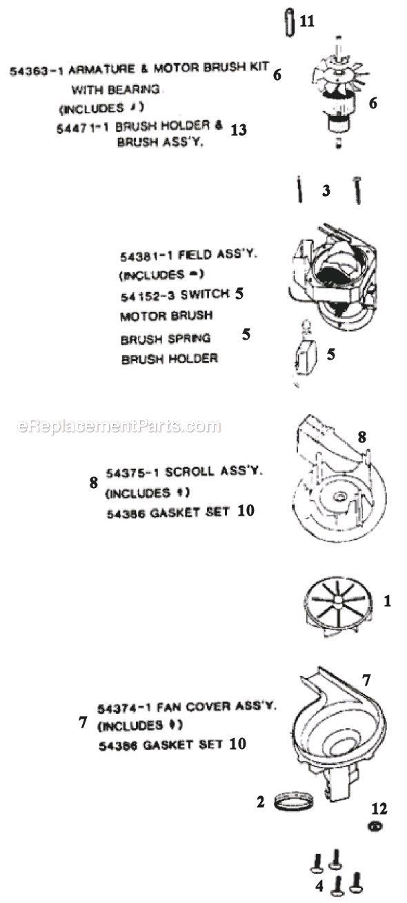 Page C Diagram and Parts List for 9002A  Eureka Upright Vacuum