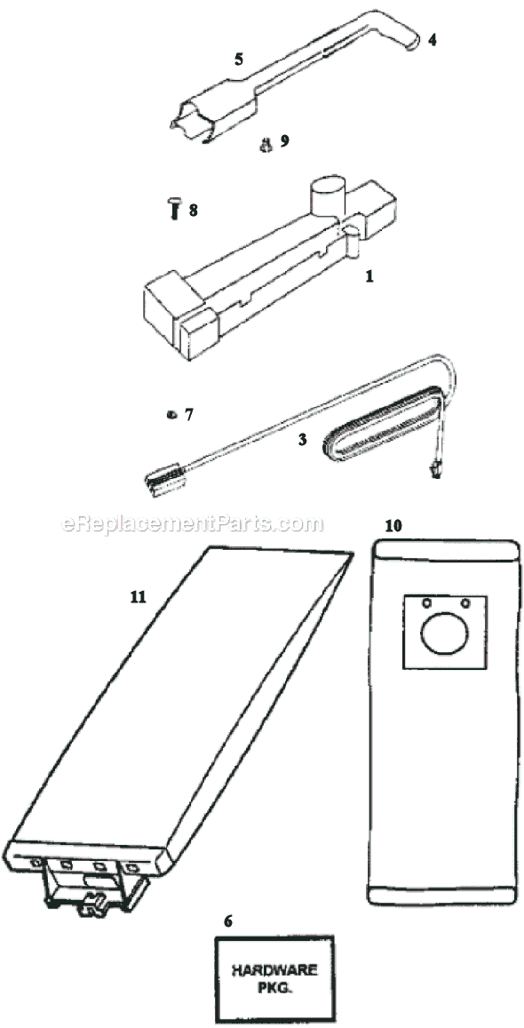 Page C Diagram and Parts List for 9003A  Eureka Upright Vacuum