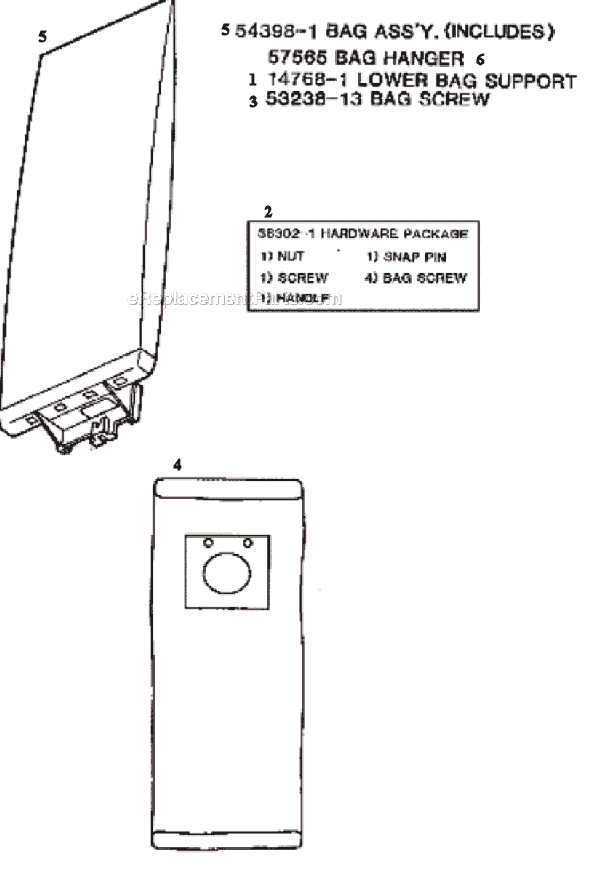 Page E Diagram and Parts List for 9201AT  Eureka Upright Vacuum