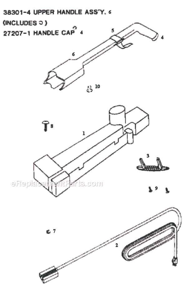 Page D Diagram and Parts List for 9201BT  Eureka Upright Vacuum