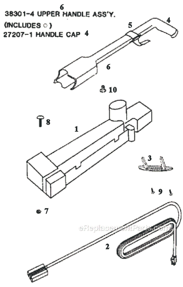 Page D Diagram and Parts List for 9202AT  Eureka Upright Vacuum