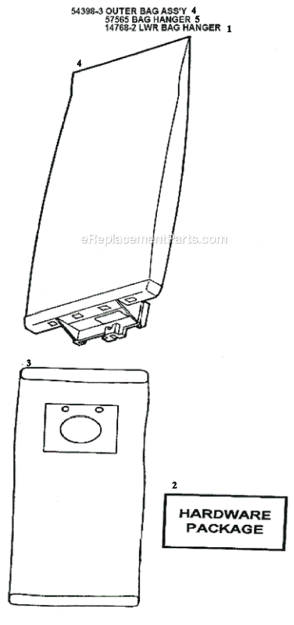 Page B Diagram and Parts List for 9205AT  Eureka Upright Vacuum