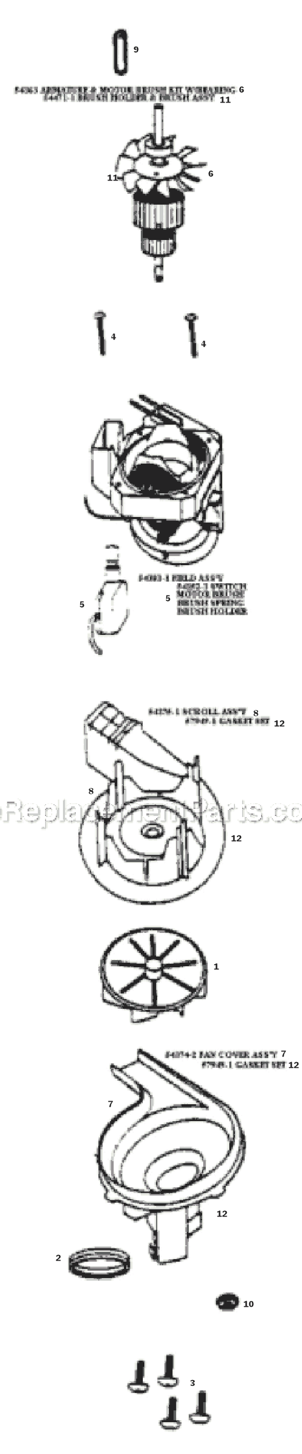 Page C Diagram and Parts List for 9205BT  Eureka Upright Vacuum