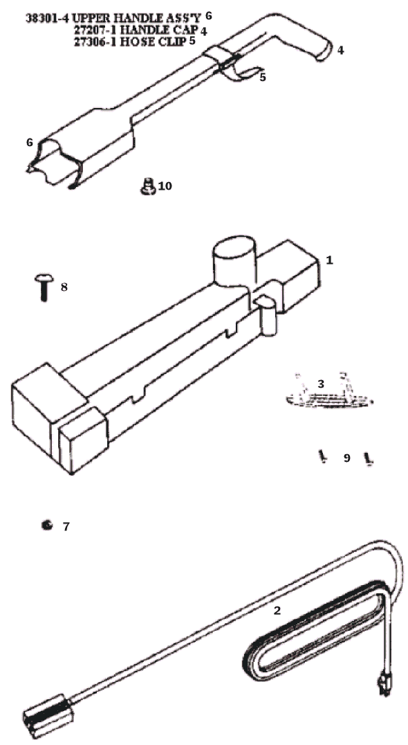 Page D Diagram and Parts List for 9205BT  Eureka Upright Vacuum