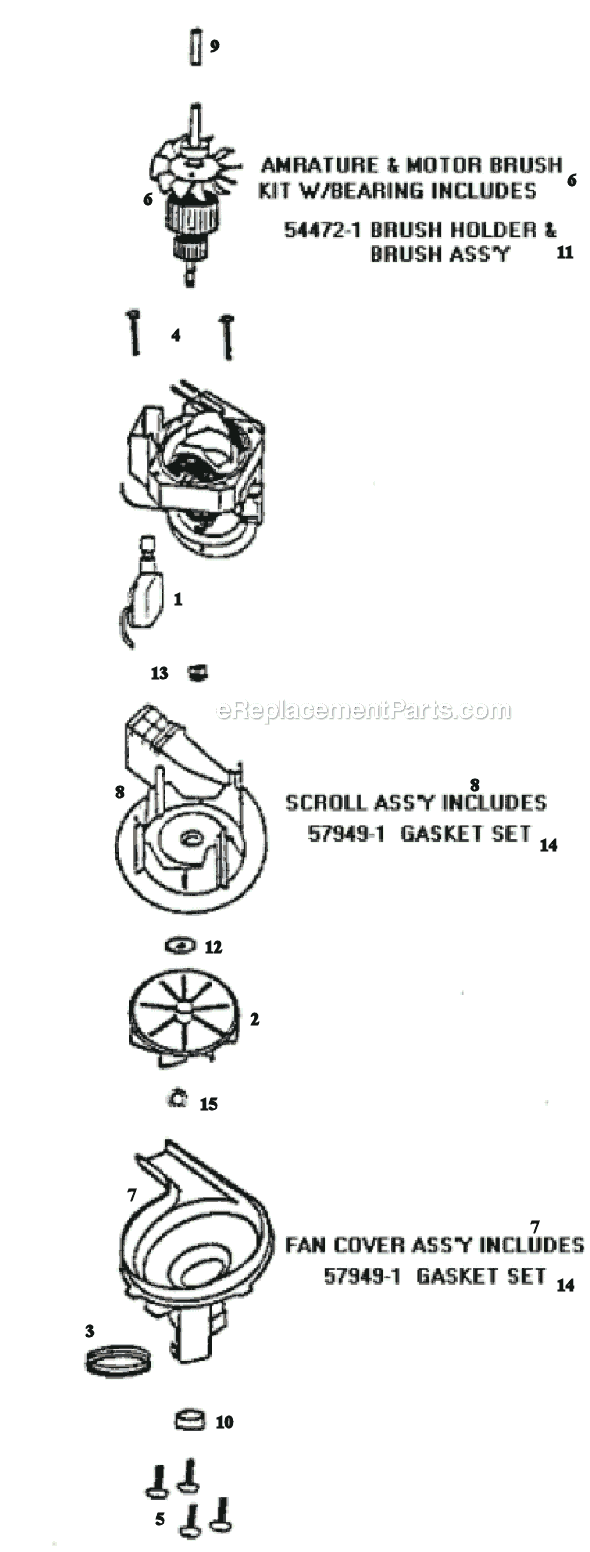 Page C Diagram and Parts List for 9206BTV  Eureka Upright Vacuum