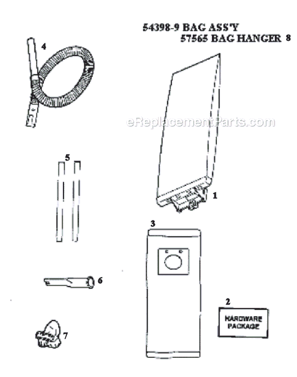 Page A Diagram and Parts List for 9207AT  Eureka Upright Vacuum