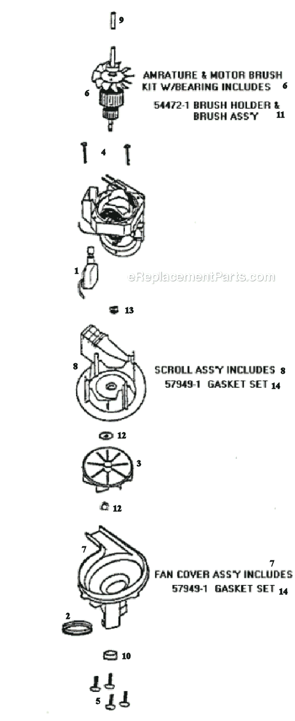 Page C Diagram and Parts List for 9207AT  Eureka Upright Vacuum