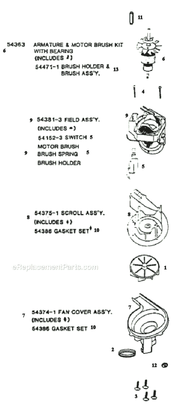 Page C Diagram and Parts List for 9301AT  Eureka Upright Vacuum
