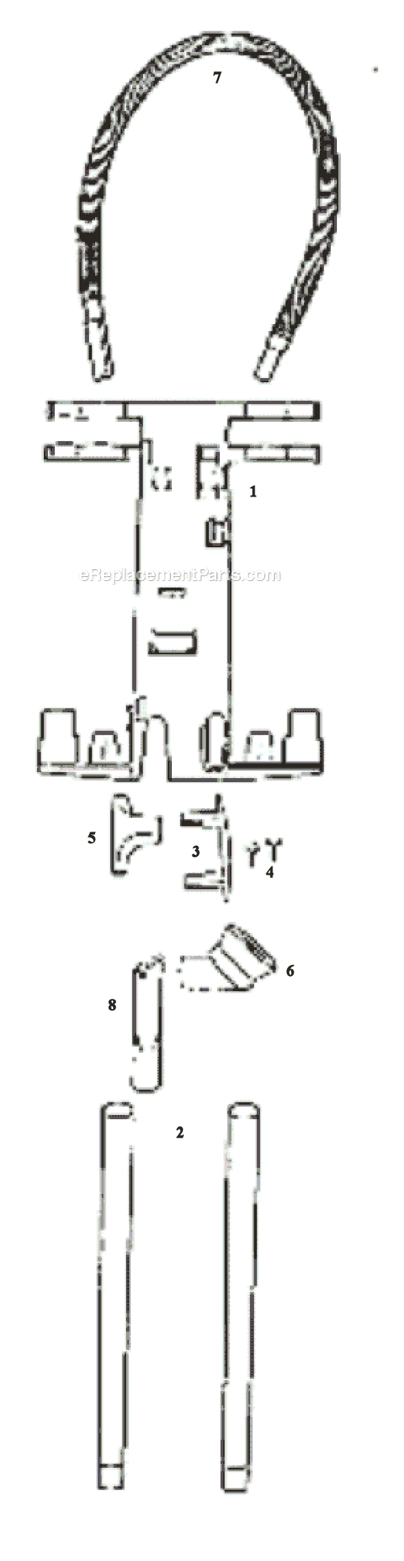 Page A Diagram and Parts List for 9301BT  Eureka Upright Vacuum