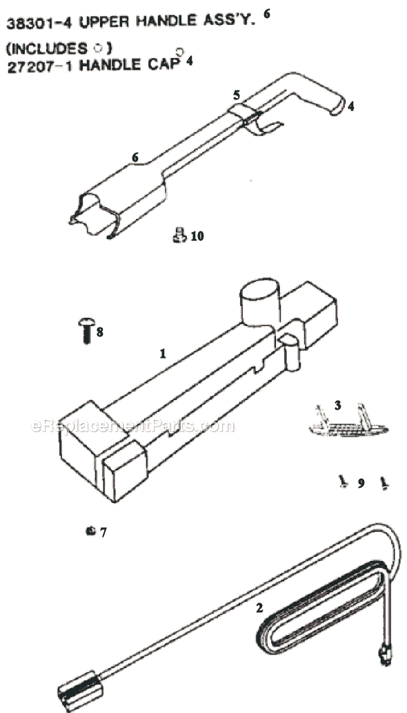 Page D Diagram and Parts List for 9302AT  Eureka Upright Vacuum