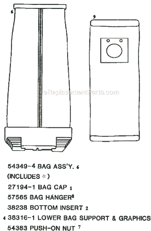 Page E Diagram and Parts List for 9302AT  Eureka Upright Vacuum