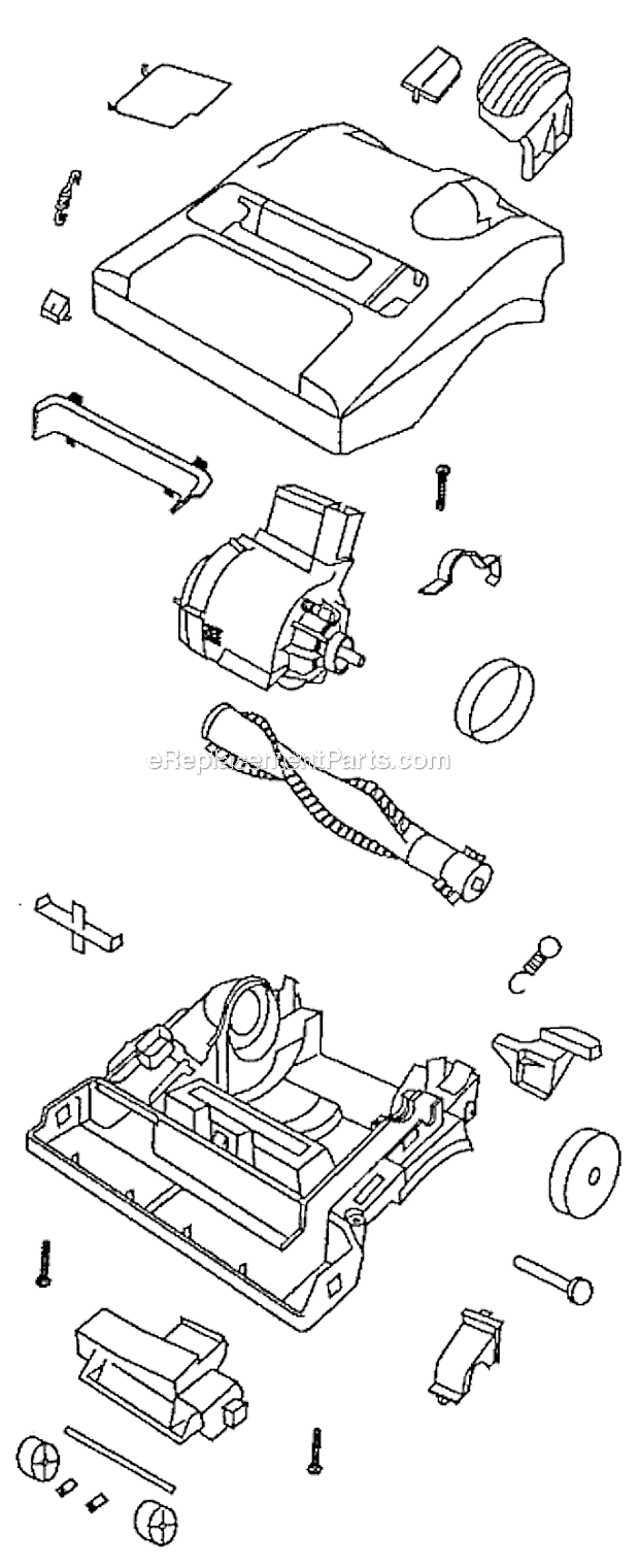 Page B Diagram and Parts List for 9302BT  Eureka Upright Vacuum