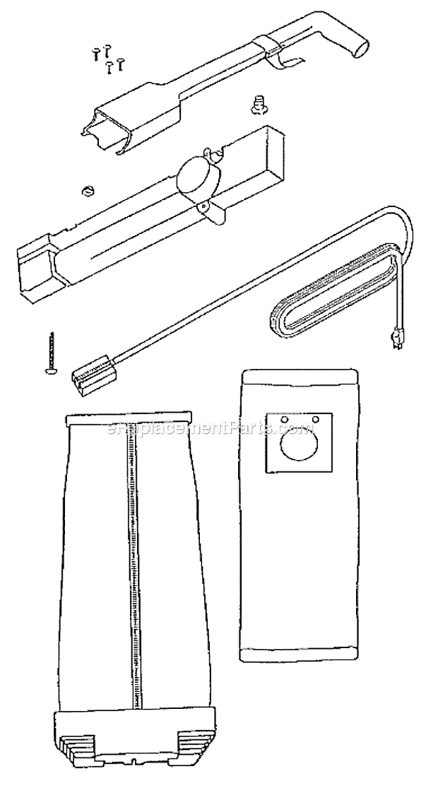Page D Diagram and Parts List for 9302BT  Eureka Upright Vacuum