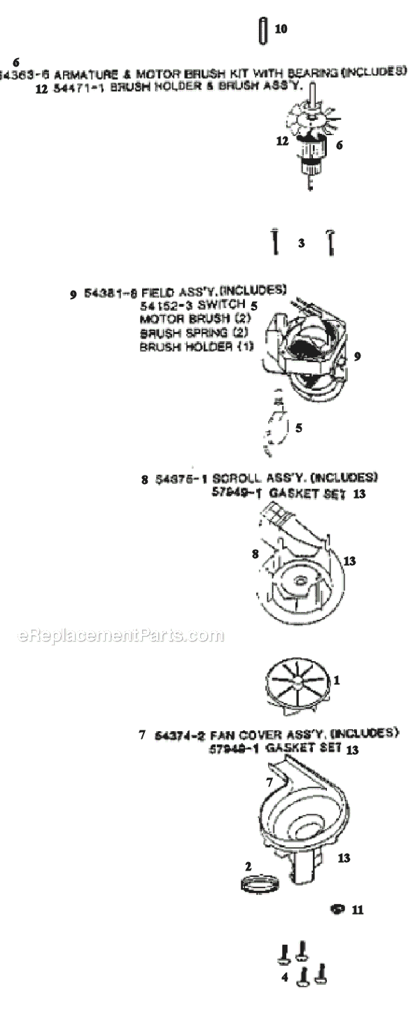 Page B Diagram and Parts List for 9334ATM  Eureka Upright Vacuum