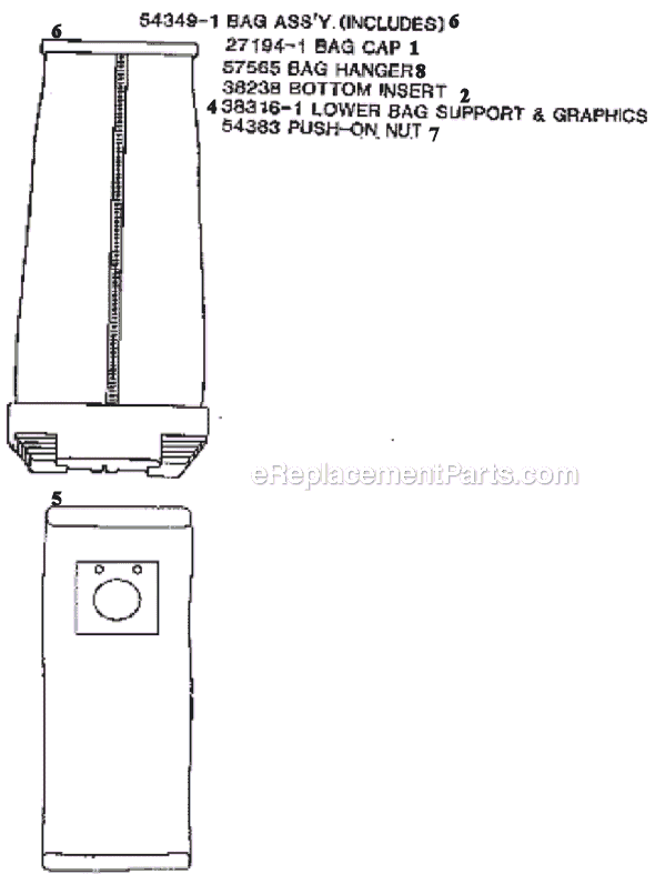 Page D Diagram and Parts List for 9334ATM  Eureka Upright Vacuum
