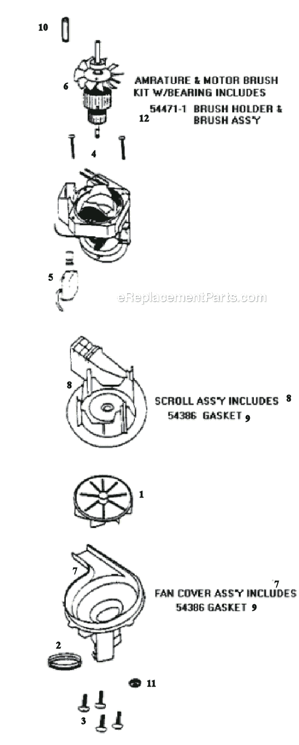 Page F Diagram and Parts List for 9334AT  Eureka Upright Vacuum
