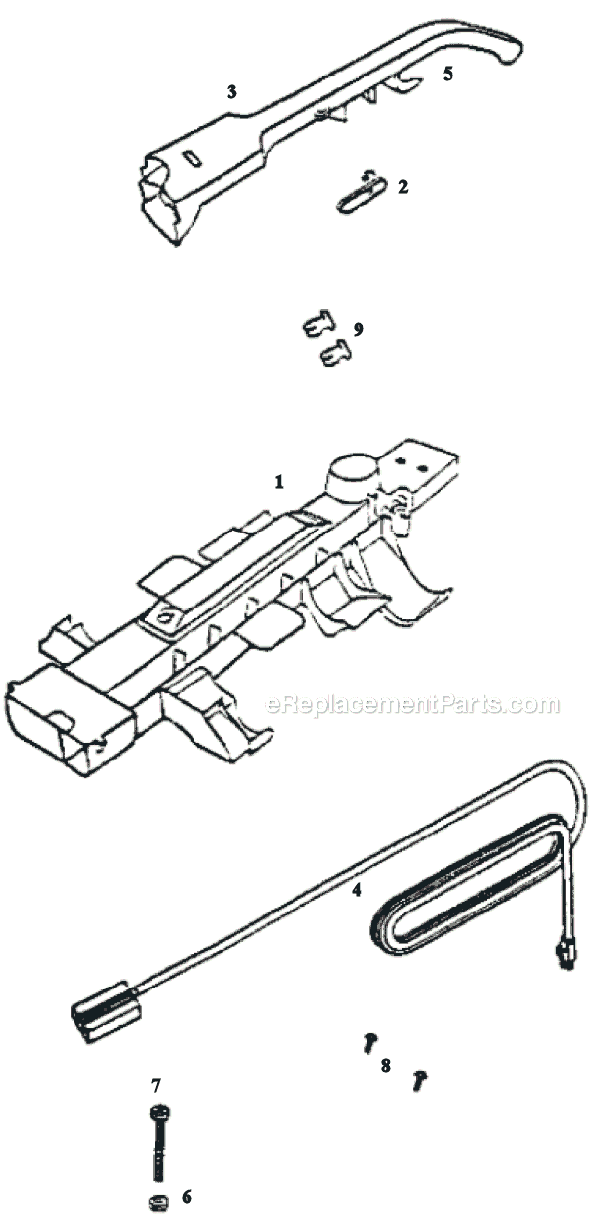 Page D Diagram and Parts List for 9334ETX  Eureka Upright Vacuum