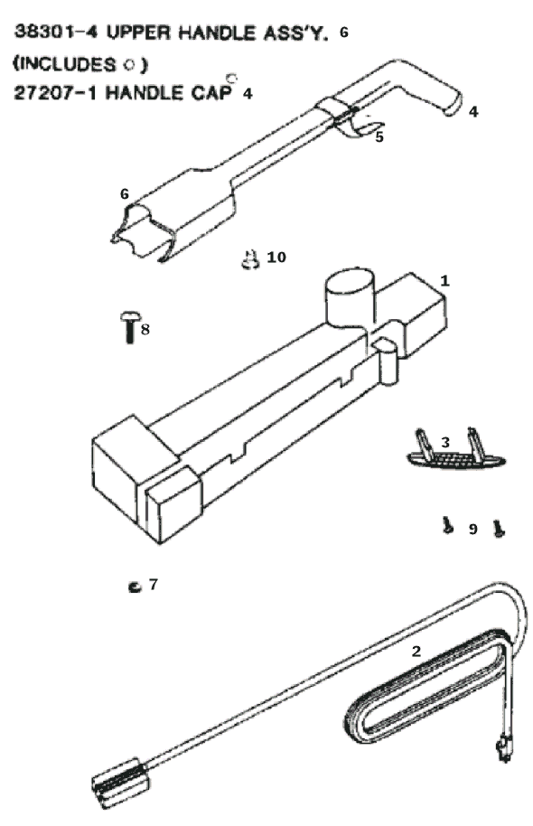 Page D Diagram and Parts List for 9410BT  Eureka Upright Vacuum